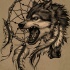Wolf head crying for freedom tattoo design by Al Rasha