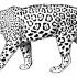 Wonderful calm walking jaguar tattoo design
