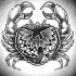 Wonderful dotwork-style mandala-printed crab tattoo design