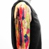 Abstract style multicolored shoulder tattoo