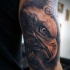 Tatuaje en el antebrazo, rostro de águila linda realista