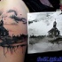 Tatuaje en el hombro, Iglesia vieja abandonada