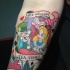 Tatuaje en el antebrazo, personajes famosos adorables de Alicia en el país de las maravillas