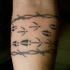 incredibile filo spinato con avambraccio tatuaggio