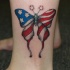 American flag butterfly tattoo for women