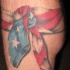 Amerikanische Flagge Tattoo am Bein