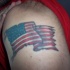 Amerikanische Flagge Tätowierung auf der Schulter für Männer