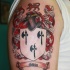 eccezionale nero bianco stemma di famiglia tatuaggio a mezza manica