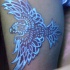 eccezionale aquila stile luce nera tatuaggio