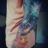 Tatuaje en el brazo, cosmos espléndido profundo