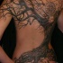 eccezionale dipinto grande bello mistico solitario albero con gufo tatuaggio pieno di schiena