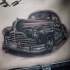 Tatuaje  de coche retro precioso