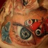 Tatuaggio impressionante l'occhio & le farfalle colorate