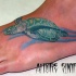 bellissima colorata tartaruga tatuaggio sul piede