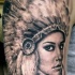 bellissima ragazza nativo americano tatuaggio da Hexa Salmela