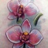Tatuaje  de dos orquídeas atractivas