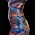 Tatuaggio impressionante sul fianco il squalo & gli animali del mare