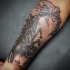 Tatuaje en el antebrazo,
escorpión grande 3D realista