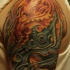 Biomechanical tattoo on shoulder