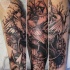 Black and gray style amazing looking arm tattoo of beautiful birds