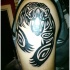 Realistic bear tattoo on half sleeve - Tattooimages.biz