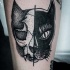 Blackwork style impressive designed cat face