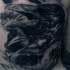 mozzafiato realistico foto inchiostro nero corvo dettagliato tatuaggio su schiena