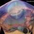Breathtaking very detailed back tattoo of various planets