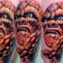 Cartoon style colored cool tattoo of Fantastic Four Stone man