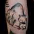 Tatuaje en la pierna, amor de gatos