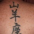 formulazione cinese tatuaggio sulla schiena