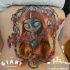 Colored back tattoo of Nightmare before Christmas hero