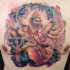 Colored fantasy style chest tattoo of Hinduism Goddess