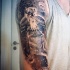 Colored shoulder tattoo of fantasy