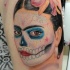 TATUAGGIO COLORATO FRIDA KALO SANTA MUERTE