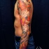 Colorful koi fish tattoo by shige