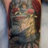 colorato pagliaccio cattivo tatuaggio