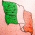 Tatuaje de bandera irlandesa pequeña