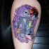 Tatuaje en el muslo, personajes dulces de  Pesadilla antes de Navidad