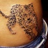 Tatuaje  de leopardo grácil en el costado