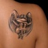 bel angelo ragazza piangendo tatuaggio su scapola