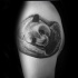 Cute and very beautiful shoulder tattoo of sleeping panda