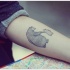 bel orso con cucciolo avambraccio tatuaggio