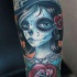 carino nuovo stile santa morte tatuaggio colorato