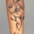 Tatuaje  de mujer vaquero hermosa, pin up