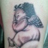 carino bimbo cherubino dorme tatuaggio