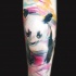 carina panda acquerello avambraccio tatuaggio