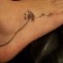 bel fiore dente di leone tatuaggio su piede destro