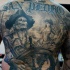 Dead pirate captain tattoo on back