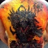 Tatuaggio incantevole sulla schiena il demone guerriero